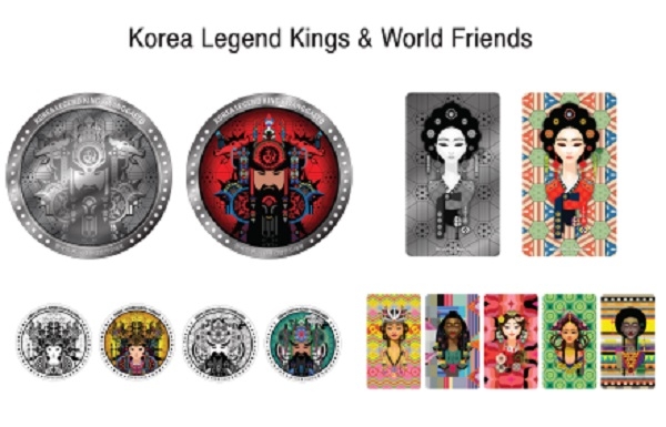 ‘제1회 대한민국 메달 디자인 대상’ 공모전 대상 수상작품 김세웅 씨의‘Korea Legend Kings & World Friends’. (사진=조폐공사)