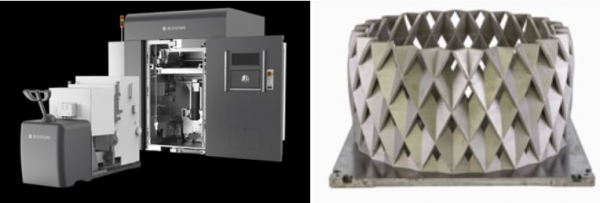 DMP Factory 500과 한 번에 제작된 500×500×400 사이즈의 대형 출력물. (사진=3D시스템즈)