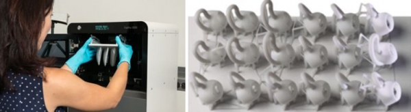 FabPro 1000과 출력물. 합리적인 가격으로 사용자는 정밀 부품을 쉽고 빠르게 출력이 가능하다. (사진=3D시스템즈)