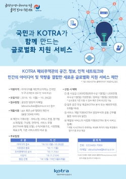 국민과 KOTRA가 함께 만드는 글로벌화 지원 서비스 공모전 포스터. (사진=KOTRA)