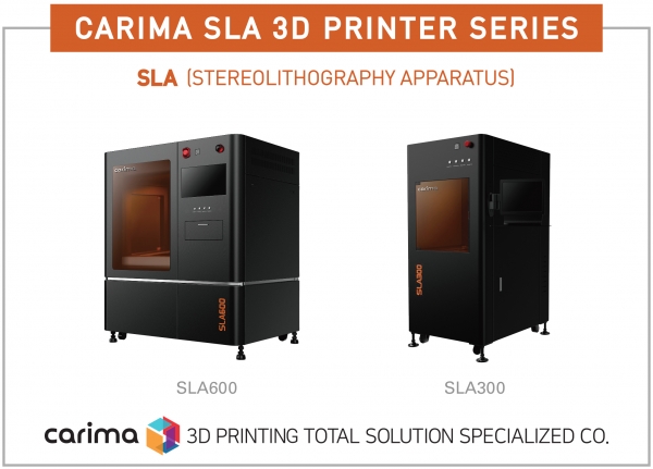 캐리마가 선보이는 산업용 대형 3D Printer SLA600과 SLA300. (사진=캐리마)