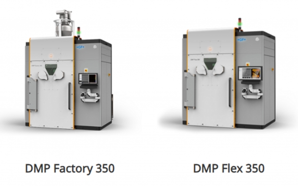3D시스템즈의 금속 3D프린터 신제품 ‘DMP Factory 350’(좌)과 ‘DMP Flex 350’(우). (사진=씨이피테크)