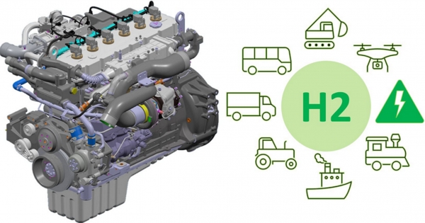 현대두산인프라코어의 ‘탄소 제로’ 수소엔진 'HX12' 컨셉 이미지와 탑재 가능한 제품군. (사진=현대두산인프라코어)