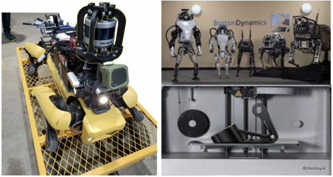 섬유 복합소재로 제조한 보스턴 다이나믹스의 로봇 부품. (사진=마크포지드)