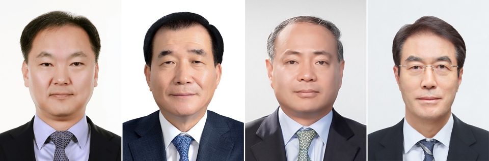 (사진 왼쪽부터 김형관 사장, 신현대 사장, 이동욱 사장, 최철곤 사장 / 사진=한국조선해양 제공)