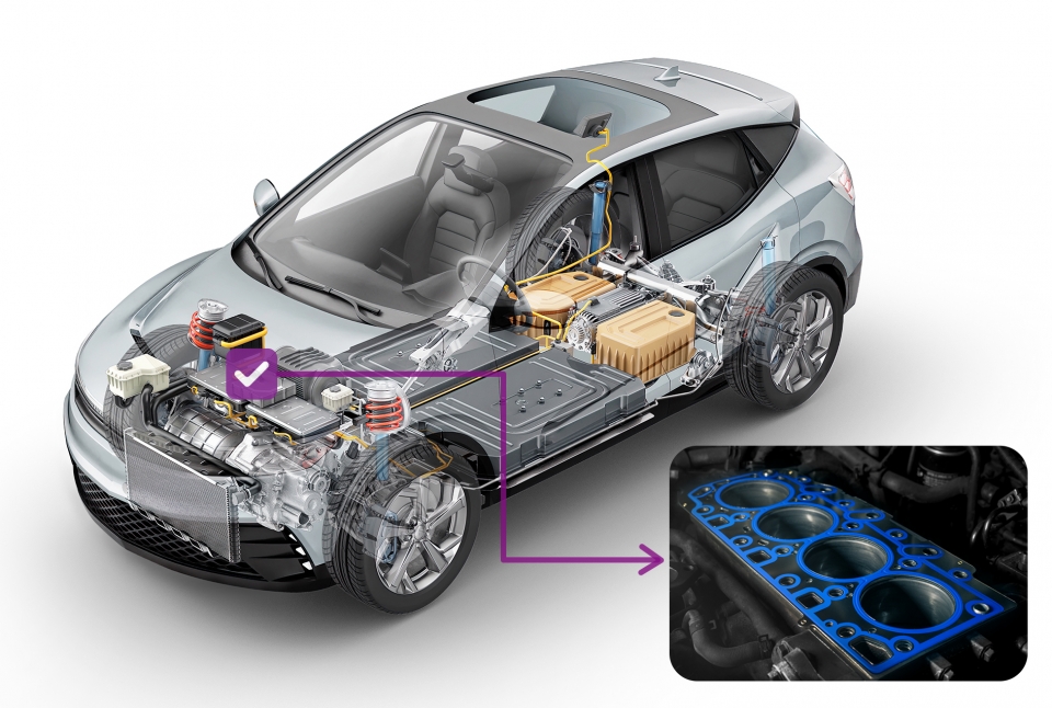 석도강판 적용자동차 가스켓 부품 예시 이미지 (사진=KG스틸)