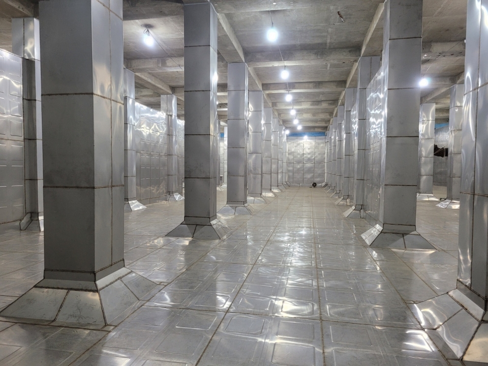 스테인리스강 라이닝으로 수돗물 안정성이 보강된 청주시 명암배수지(청주시 제공)