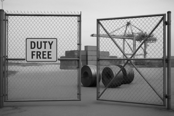 반덤핑 제도가 ‘보세의 문’을 통해 흔들리고 있다. 일본산 열연강판과 중국산 후판이 보세구역을 경유해 다시 시장에 들어오면서, 합법과 규제의 경계가 모호해지고 있다는 설명이 나온다. /철강금속신문DB