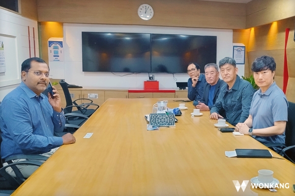 인도 현지 대형 건설업체 A사와 미팅. (사진=원강)