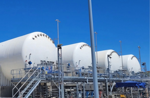 아이녹씨브이에이(INOXCVA)의 극저온 가스 저장 탱크설비. (사진=공작기계협회)