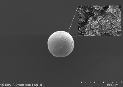 갈륨-68 발생기용 키토산-타이타늄 핵심소재. (사진=원자력연구원)