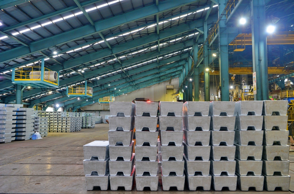 고려아연 온산제련소에서 생산한 아연괴/고려아연 제공