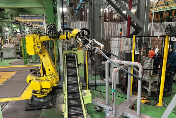 Primetals Technologies와 Polytec이 개발한 자율 코일 트리밍 및 샘플링 로봇 TrimRob. (사진=Primetals Technologies)