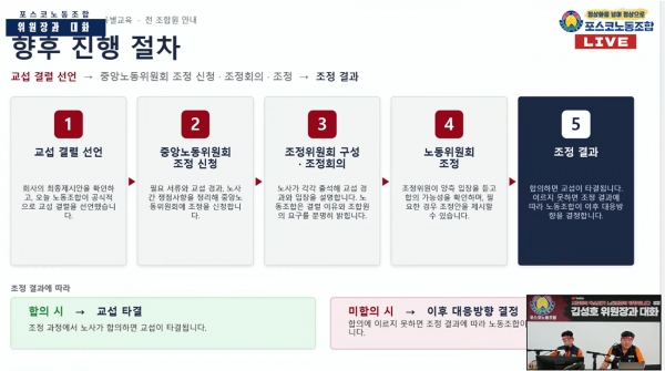 포스코 노동조합 유튜브 갈무리.