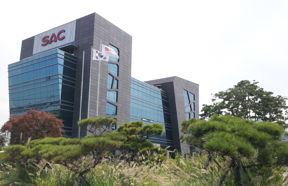 에스에이씨(SAC) 충남 아산 본사 전경